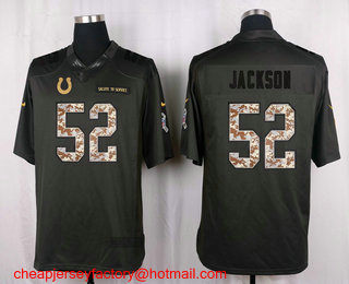 Men's Indianapolis Colts #52 D'Qwell Jackson Black Anthracite 2016 Salute To Service Stitched NFL Nike Limited Jersey