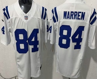 Men's Indianapolis Colts #84 Tyler Warren Limited White FUSE Vapor Jersey