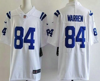 Men's Indianapolis Colts #84 Tyler Warren Limited White Vapor Jersey