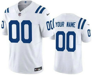 Men's Indianapolis Colts Customized Limited White FUSE Vapor Jersey