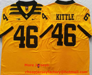 Men's Iowa Hawkeyes #46 George Kittle Orange 2020 Vapor Untouchable Limited Stitched Nike Jersey