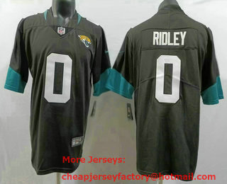Men's Jacksonville Jaguars #0 Calvin Ridley 2023 Black Vapor Untouchable Limited Stitched Jersey