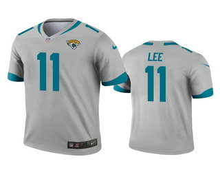 Men's Jacksonville Jaguars #11 Marqise Lee Silver Inverted Legend Jersey