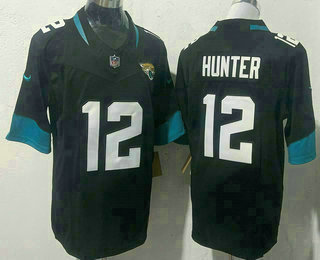 Men's Jacksonville Jaguars #12 Travis Hunter Limited Black FUSE Vapor Jersey