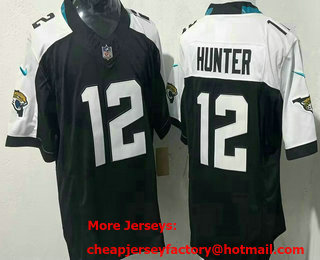 Men's Jacksonville Jaguars #12 Travis Hunter Limited Black Thanksgiving FUSE Vapor Jersey