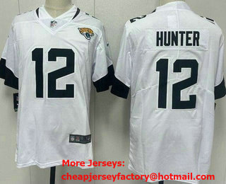 Men's Jacksonville Jaguars #12 Travis Hunter Limited White Vapor Jersey