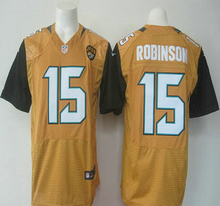 Men's Jacksonville Jaguars #15 Allen Robinson Nike Gold Color Rush 2015 NFL Elite Jersey