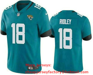 Men's Jacksonville Jaguars #18 Calvin Ridley Limited Green Vapor Jersey