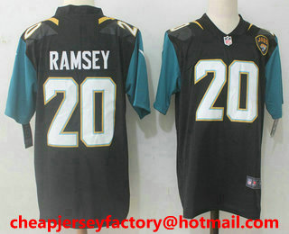 Men's Jacksonville Jaguars #20 Jalen Ramsey Black 2017 Vapor Untouchable Stitched NFL Nike Limited Jersey