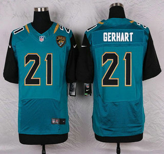 Men's Jacksonville Jaguars #21 Toby Gerhart Teal Green Alternate NFL Nike Elite Jersey