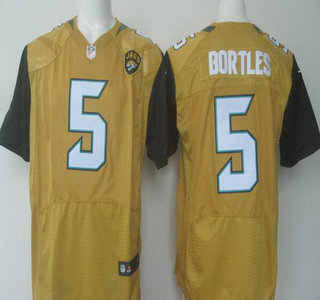 Men's Jacksonville Jaguars #5 Blake Bortles Nike Gold Color Rush 2015 NFL Elite Jersey