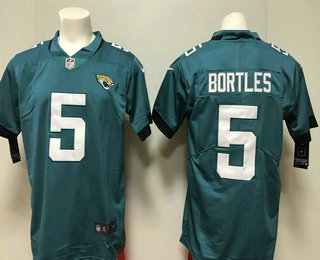 Men's Jacksonville Jaguars #5 Blake Bortles Teal Blue New 2018 Vapor Untouchable Stitched NFL Nike Limited Jersey