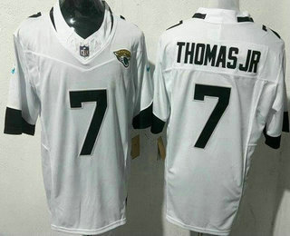 Men's Jacksonville Jaguars #7 Brian Thomas Jr Limited White FUSE Vapor Jersey