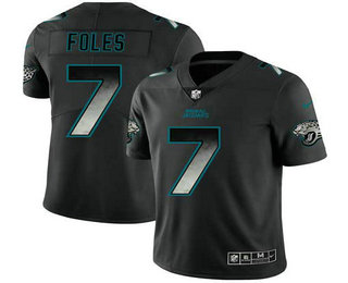 Men's Jacksonville Jaguars #7 Nick Foles Black 2019 Vapor Smoke Fashion Stitched NFL Nike Limited Jersey
