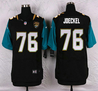 Men's Jacksonville Jaguars #76 Luke Joeckel Black Team Color NFL Nike Elite Jersey