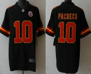Men's Kansas City Chiefs #10 Isiah Pacheco Black Vapor Untouchable Limited Stitched Jersey