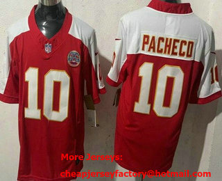 Men's Kansas City Chiefs #10 Isiah Pacheco Limited Red Thanksgiving FUSE Vapor Jersey