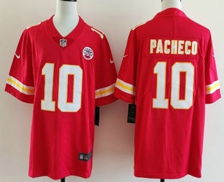 Men's Kansas City Chiefs #10 Isiah Pacheco Limited Red Vapor Jersey
