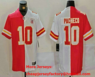 Men's Kansas City Chiefs #10 Isiah Pacheco Red White Two Tone Vapor Stitched Limited Jersey