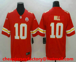 Men's Kansas City Chiefs #10 Tyreek Hill Red 2017 Vapor Untouchable Stitched NFL Nike Limited Jersey