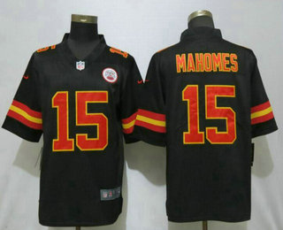 Men's Kansas City Chiefs #15 Patrick Mahomes II Black 2017 Vapor Untouchable Stitched NFL Nike Limited Jersey