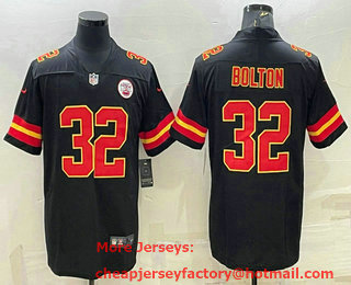 Men's Kansas City Chiefs #32 Nick Bolton Black Vapor Untouchable Limited Stitched Football Jersey