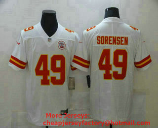 Men's Kansas City Chiefs #49 Daniel Sorensen White 2017 Vapor Untouchable Stitched NFL Nike Limited Jersey