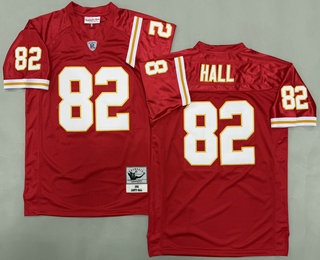 Men's Kansas City Chiefs #82 Dante Hall Red 2002 Throwback Jersey