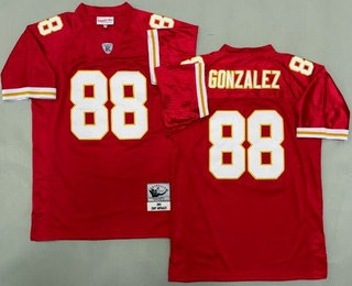 Men's Kansas City Chiefs #88 Tony Gonzalez Red 2004 Throwback Jersey