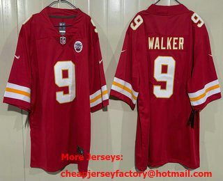 Men's Kansas City Chiefs #9 Kenneth Walker III Limited Red Vapor Jersey