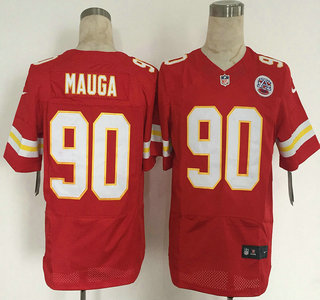 Men's Kansas City Chiefs #90 Josh Mauga Nike Red Elite Jersey