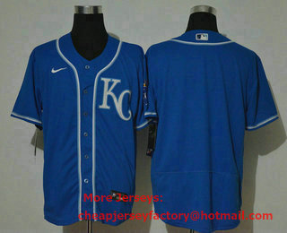 Men's Kansas City Royals Blank Light Blue Stitched MLB Cool Base Nike Jersey