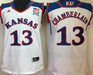 Men's Kansas Jayhawks #13 Wilt Chamberlain Royal Blue College Basketball Swingman Stitched NCAA Jersey