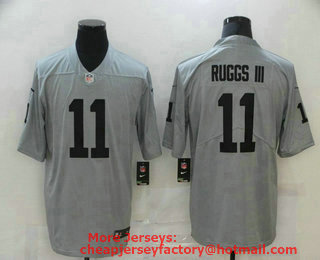 Men's Las Vegas Raiders #11 Henry Ruggs III Nike Gray Gridiron 2018 Vapor Untouchable NFL Gray Limited Jersey