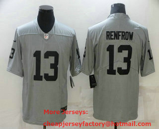 Men's Las Vegas Raiders #13 Hunter Renfrow Nike Gray Gridiron 2018 Vapor Untouchable NFL Gray Limited Jersey