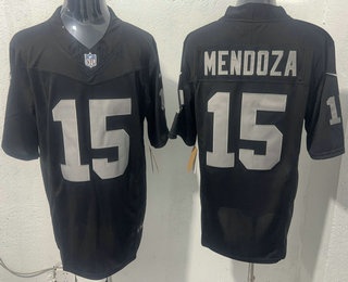 Men's Las Vegas Raiders #15 Fernando Mendoza Limited Black FUSE Vapor Jersey