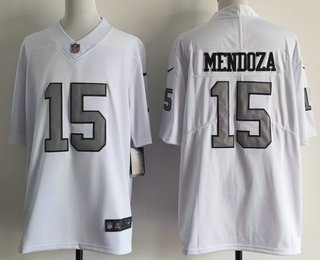 Men's Las Vegas Raiders #15 Fernando Mendoza Limited White Alternate Vapor Jersey
