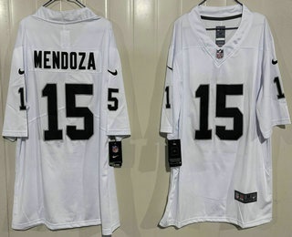 Men's Las Vegas Raiders #15 Fernando Mendoza Limited White Vapor Jersey