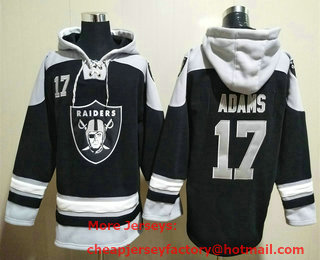 Men's Las Vegas Raiders #17 Davante Adams Black Stitched NFL Hoodie