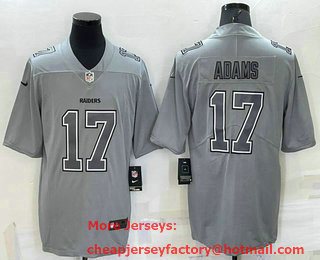 Men's Las Vegas Raiders #17 Davante Adams Grey Atmosphere Fashion 2022 Vapor Untouchable Stitched Limited Jersey