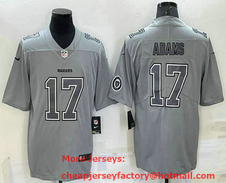 Men's Las Vegas Raiders #17 Davante Adams LOGO Grey Atmosphere Fashion 2022 Vapor Untouchable Stitched Limited Jersey