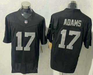 Men's Las Vegas Raiders #17 Davante Adams Limited Black FUSE Vapor Jersey