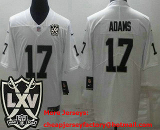 Men's Las Vegas Raiders #17 Davante Adams Limited White 65th Season Vapor Jersey
