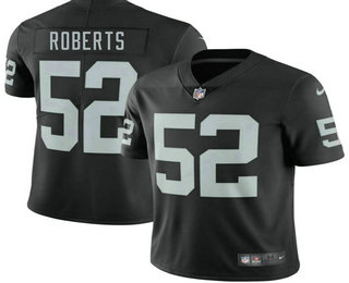 Men's Las Vegas Raiders #52 Elandon Roberts Black Vapor Limited Stitched Jersey