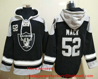 Men's Las Vegas Raiders #52 Khalil Mack Black Team Color 2014 NFL Hoodie