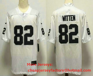 Men's Las Vegas Raiders #82 Jason Witten White 2020 Vapor Untouchable Stitched NFL Nike Limited Jersey