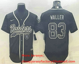 Men's Las Vegas Raiders #83 Darren Waller Black Reflective Limited Stitched Football Jersey