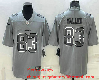 Men's Las Vegas Raiders #83 Darren Waller Grey Atmosphere Fashion 2022 Vapor Untouchable Stitched Limited Jersey