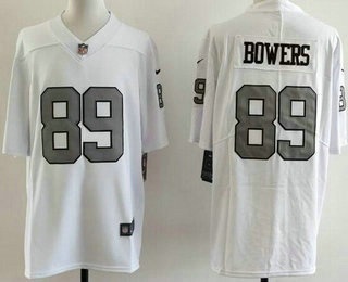 Men's Las Vegas Raiders #89 Brock Bowers Limited White Alternate Vapor Jersey