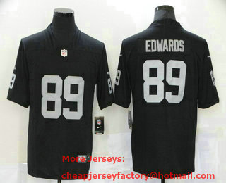 Men's Las Vegas Raiders #89 Bryan Edwards Black 2020 Vapor Untouchable Stitched NFL Nike Limited Jersey